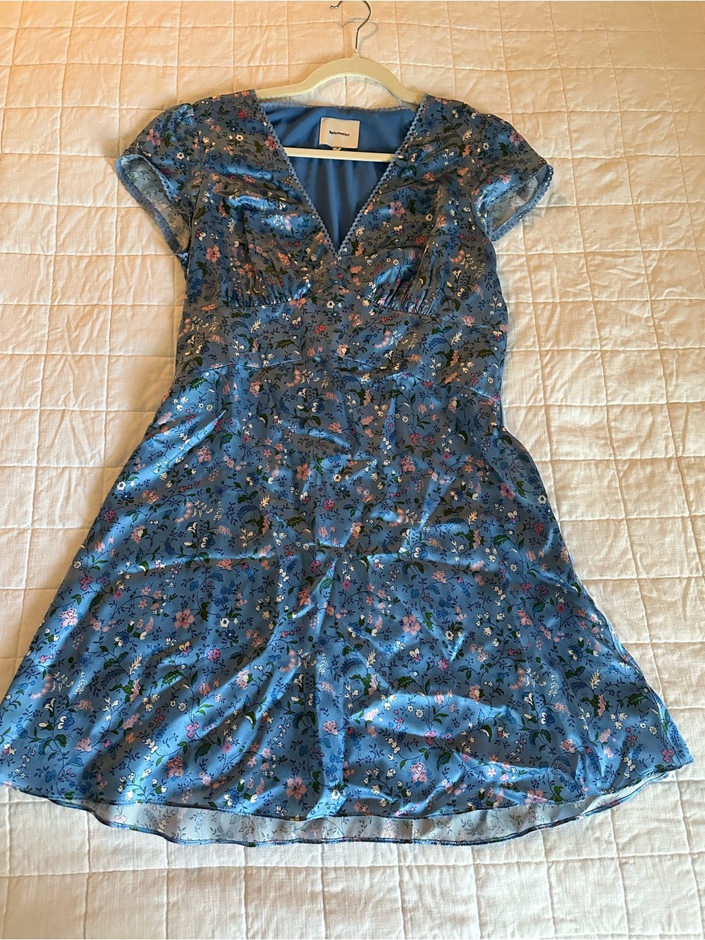 Reformation Amelia dress in sold out colorway “Dane”